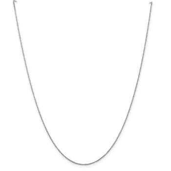 Rhodium over 14k White Gold Solid 0.70mm Rope 22 Inch Chain