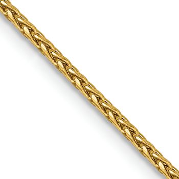 14k Yellow Gold 1.4mm Solid Diamond-Cut Parisian Wheat 30 Inch Chain