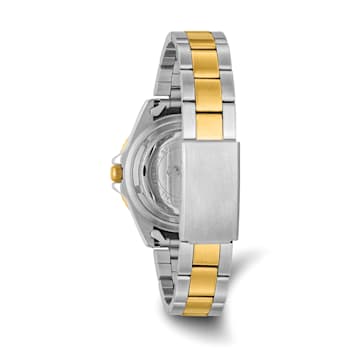 Ladies Charles Hubert Two-tone Silver Blue Dial Watch
