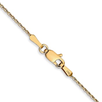 14k Yellow Gold 1mm Solid Round Parisian Wheat 24 Inch Chain