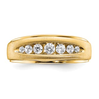 10K Yellow Gold Lab Grown Diamond, SI1/SI2, G H I, Men's Ring