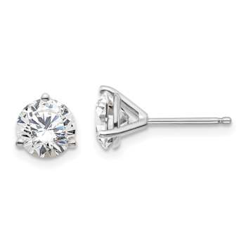 14K White Gold Lab Grown Diamond 1 3/4ctw VS/SI GH 3 Prong Earrings