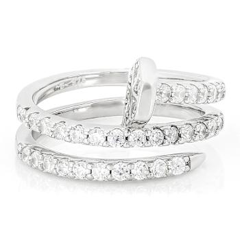 CZ Wrap Ring In Sterling Silver