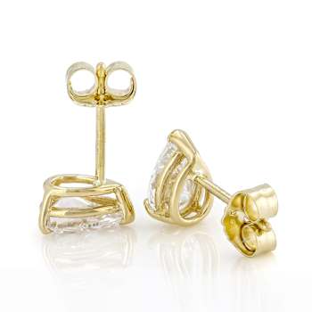 Lab-Grown Diamond Pear Shape Martini Stud Earrings In 14K Gold 1.00ctw