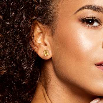 Citrine Pendant And Stud Earrings Set In Sterling Silver 7.05ctw
