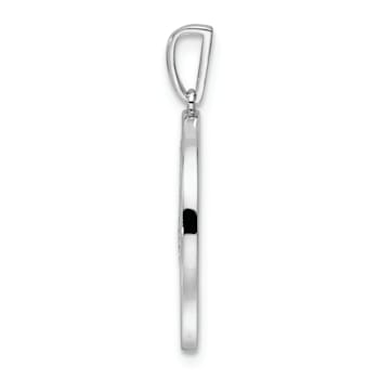 14K White Gold Gatsby Diamond Initial Z Charm