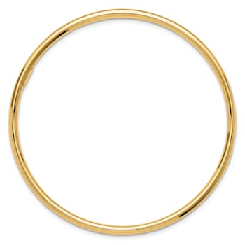 14k Yellow Gold 3mm Polished Slip On Bangle