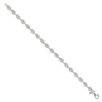 Sterling Silver Polished Fancy Link Bracelet