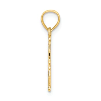 14k Yellow Gold Textured #1 Nina Pendant