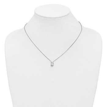 White Lab-Grown Diamond F VS 14K White Gold "B" Initial
Necklace 2.00ct