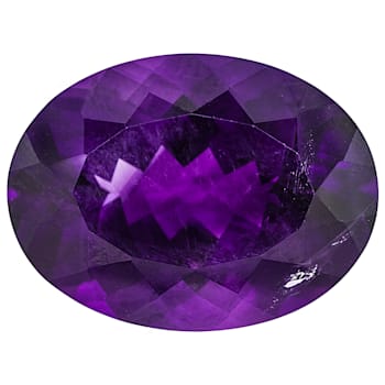 Amethyst With Needles 20.5x15.5mm Oval 16.50ct