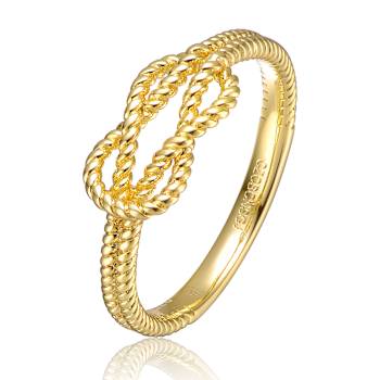 CZ Miami Cuban Link Band Ring In 14K Gold Over Brass