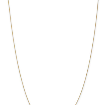 14k Yellow Gold 0.5mm Solid Box 30 Inch Chain
