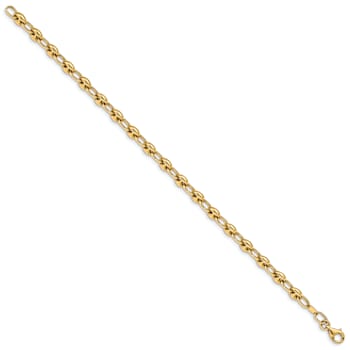 14k Yellow Gold 4.9mm Polished Link Bracelet