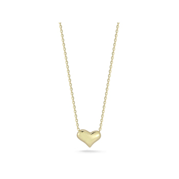 Bellissima Gold 14K Yellow Gold Puffed Heart Pendant Necklace