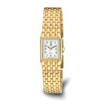 Charles Hubert Gold-finish White Dial Quartz Watch
