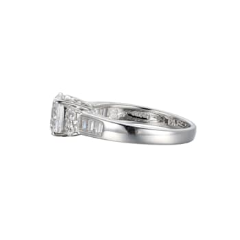White Cubic Zirconia Rhodium Over Sterling Silver 3 Pieces Bridal Set
Rings 4.28ctw