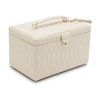 Caroline Large Jewelry Box Ivory By Wolf