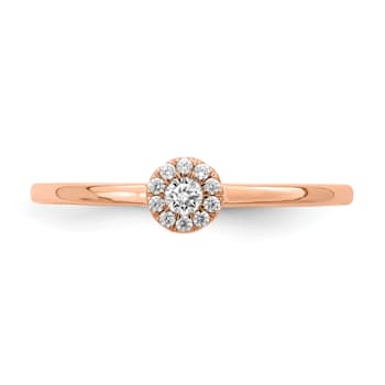 14K Rose Gold First Promise Diamond Promise/Engagement Ring 0.10ctw
