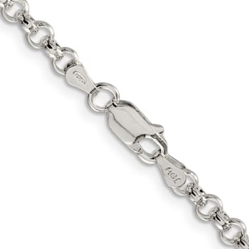 Sterling Silver 4mm Rolo Chain Necklace