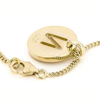 Cardano Initial N Pendant Necklace In 18K Gold Over Bronze