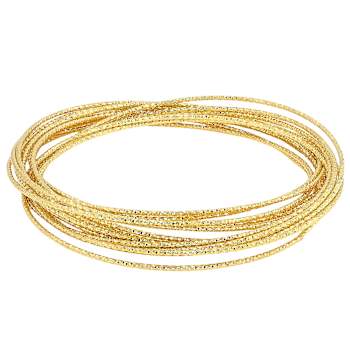 Diamond-Cut Multi-Row Bangle In 18K Gold Over Bronze