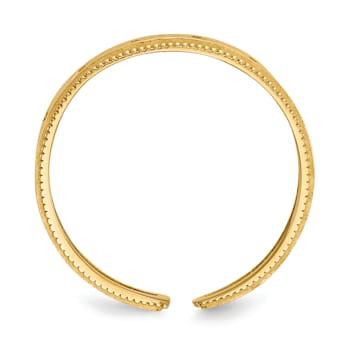 14K Yellow Gold Diamond Shapes Toe Ring