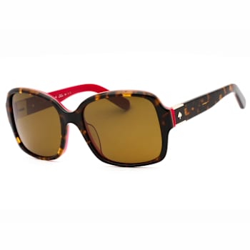 Kate Spade Annora Havana Pink Square Frame / Brown Lenses Sunglasses