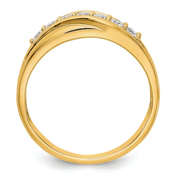 14K Yellow Gold Lab Grown Diamond SI1/SI2, G H I, Men's Band