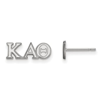 Rhodium Over Sterling Silver LogoArt Extra Small Post Earrings