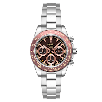 Duxot Accelero Brown Dial Brown Bezel White Stainless Steel Band
Chronograph Watch