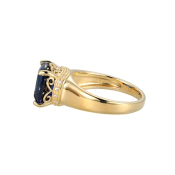 Lab Blue Sapphire And Cubic Zirconia 18k Yellow Gold Over Silver
September Birthstone Ring 4.45ctw