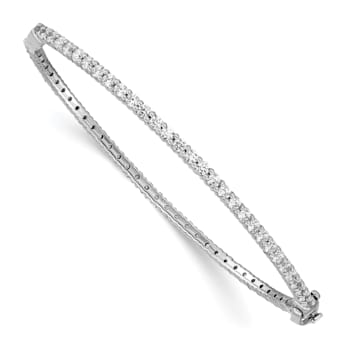 14K White Gold Lab Grown Diamond VS/SI GH Eternity Bangle