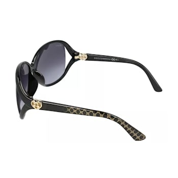 Gucci Black with Logo Accent Frame / Gray Lens Sunglasses