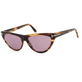 Tom Ford Havana Cat Eye Frames / Violet Lenses Sunglasses