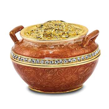 END OF THE RAINBOW Pot of Gold Trinket Box