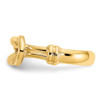 14K Yellow Gold Love Knot Toe Ring