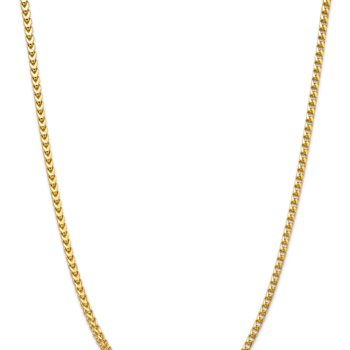 14k Yellow Gold 3.7mm Solid Franco Link Chain