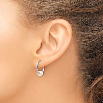 Rhodium Over 10k White Gold 5-6mm White Freshwater Cultured Pearl
9/16" Endless Hoop Earrings