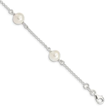 Sterling Silver Freshwater Cultured Pearl Bracelet