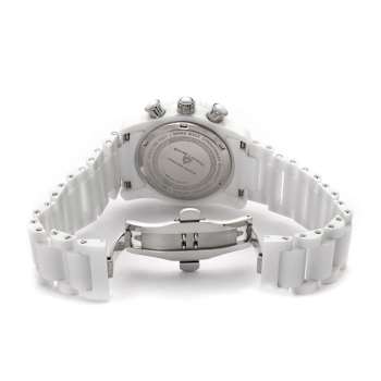 Swiss Legend Women's Commander White Ceramic Band Watch