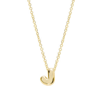 CZ Initial J Tennis Necklace And Pendant Set In 14K Gold Over Brass 4.05ctw