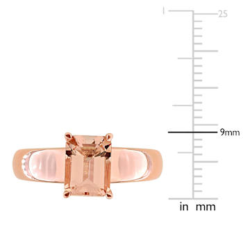 Morganite 14K Rose Gold Ring 1.55ctw