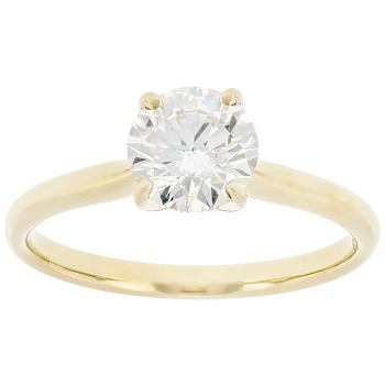 Lab-Grown Diamond Solitaire Ring In 14K Gold 1.10ct