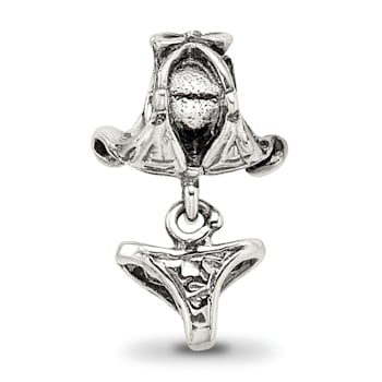 Sterling Silver Swimsuit Dangle Bead