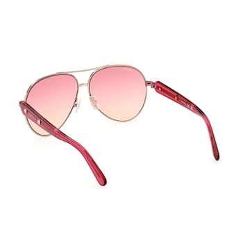 Swarovski Shiny Rose Tone Frames/Gradient Bordeaux Lens Sunglasses