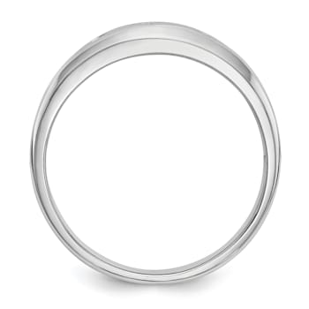 Rhodium Over 14K White Gold Lab Grown Diamond SI1/SI2, G H I, Men's Band