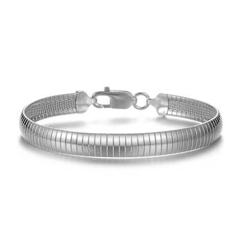 Sleek Link Chain Bracelet In Sterling Silver