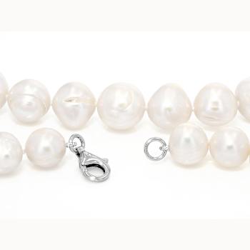 Freshwater Pearl Beaded Necklace In Sterling Silver