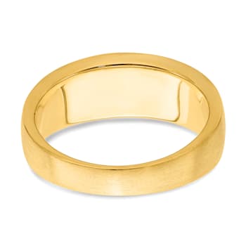 14K Yellow Gold Lab Grown Diamond Men's Band